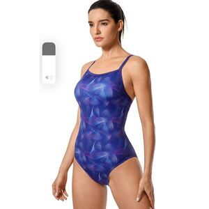SYROKAN Women's One‎ Piece Swimsuit Athletic Competitive Racerback Sport A-325